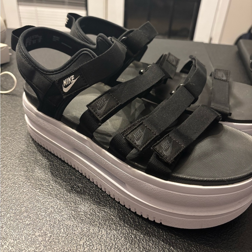 Nike Women's Black Platform Sandals size 12
